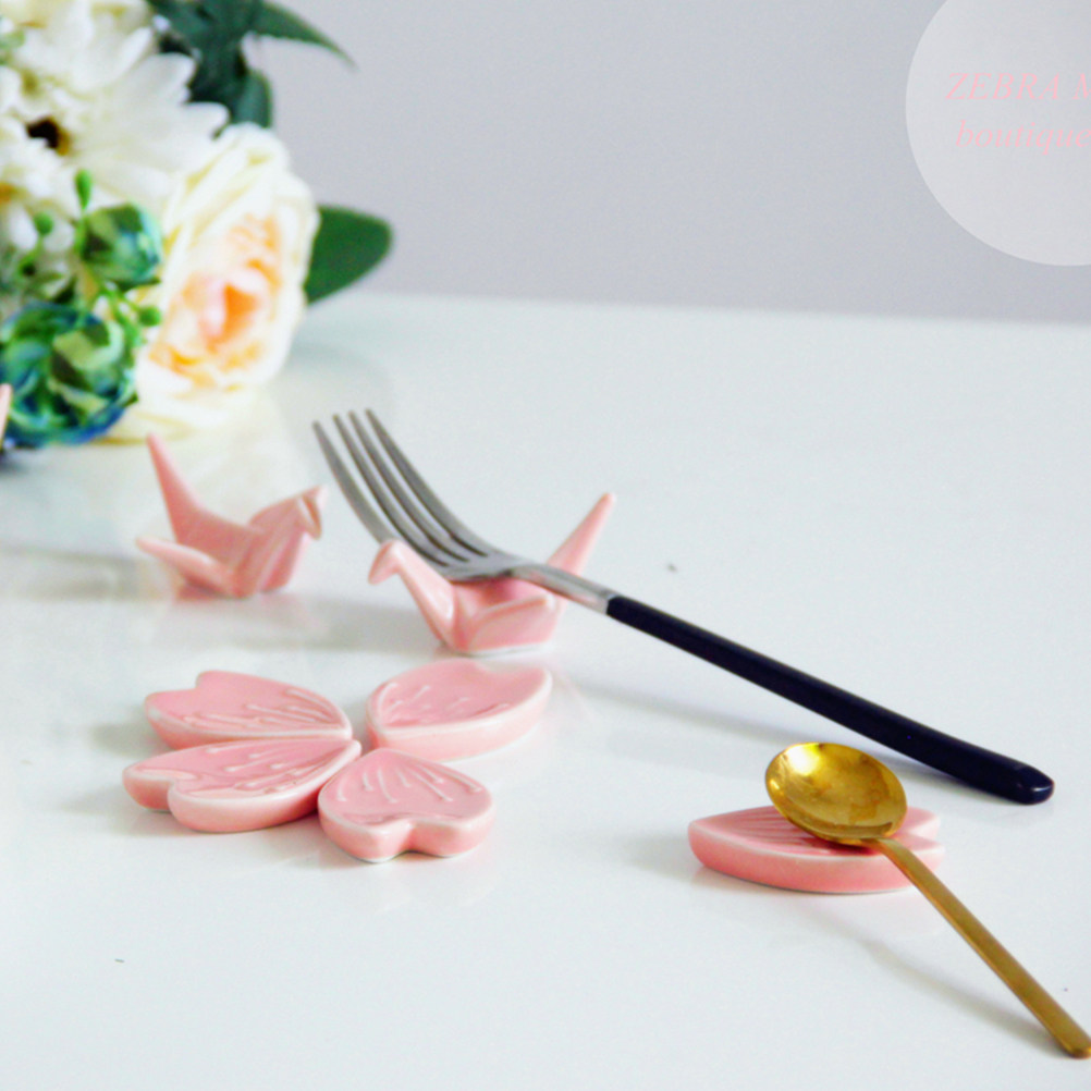 Chopstick Rest Ceramic - 4 Adet Çubuklık Seramik Çubuk Tutucu