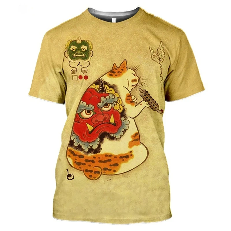 Japan Lifestyle And Culture - Japon Kong Fu Kedi Dövme T-shirt